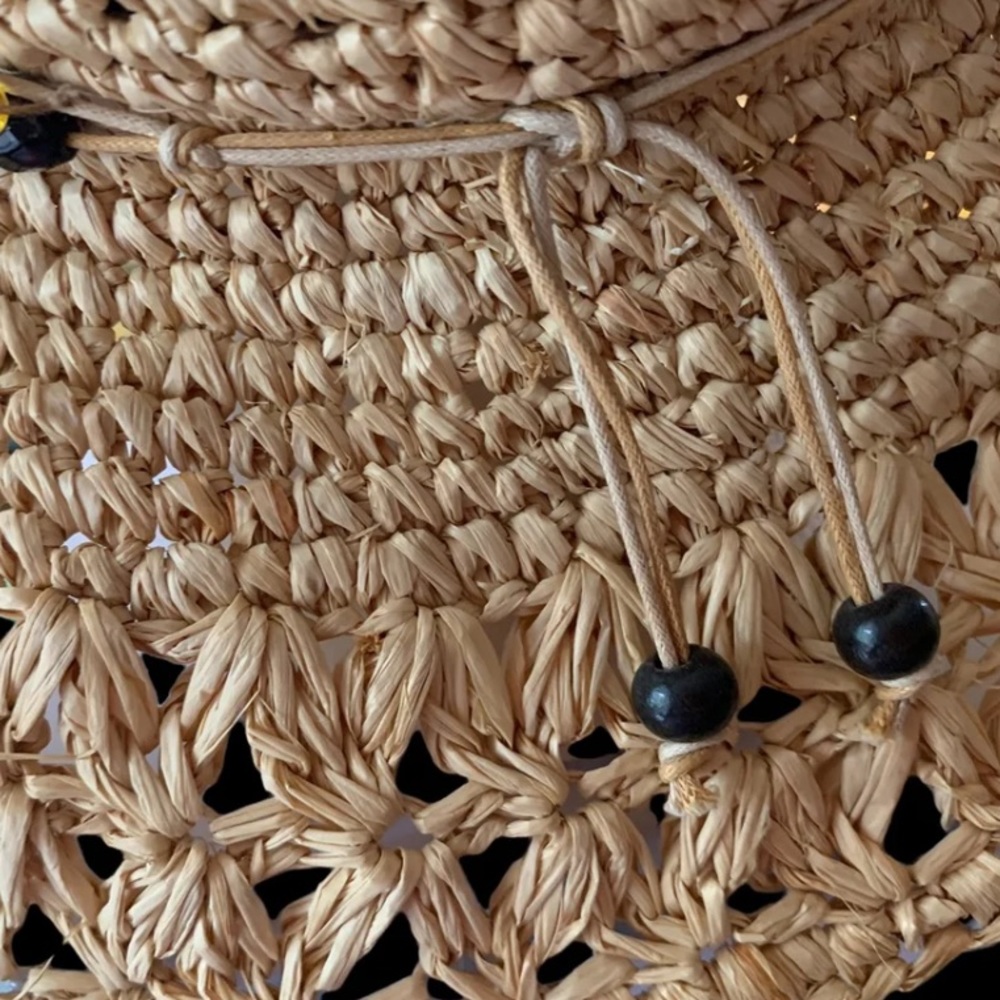 Scala. natural fiber Women’s hat beaded detail - Picture 8 of 11